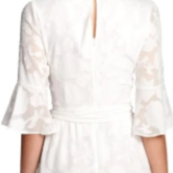 Kensie - Womens Bell Sleeve Burnout Wrap Dress - Picture 2 of 8